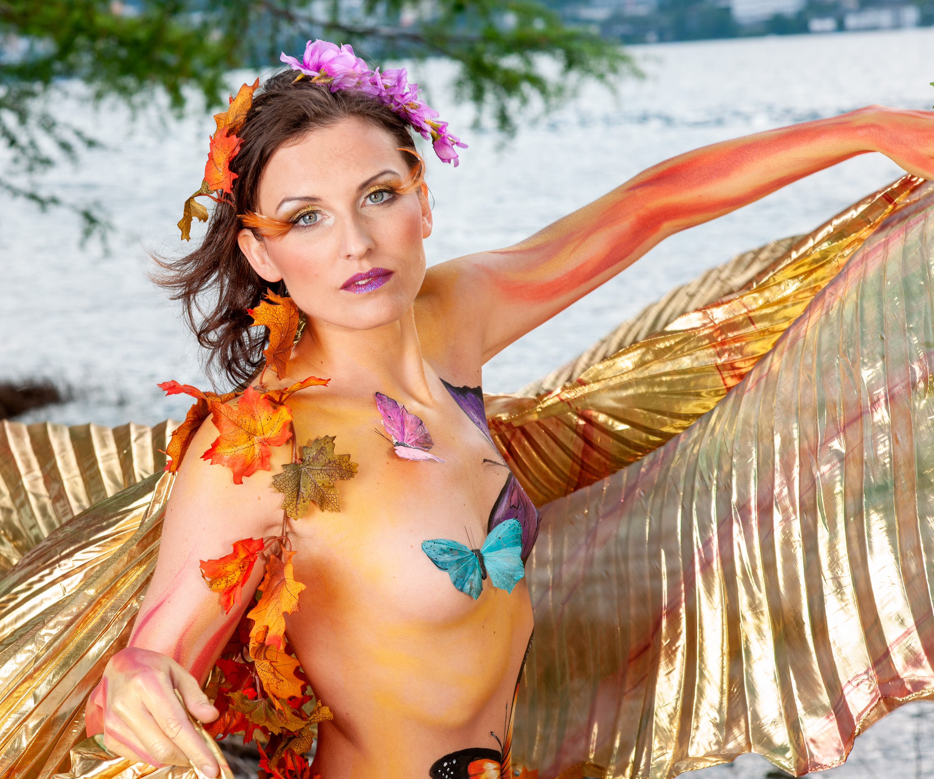 Progetto farfalle body painting sulle isole di brissago 2012 3